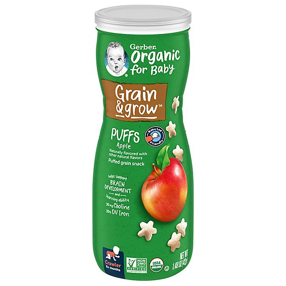 Gerber Organic Apple Puffs - 1.48 Oz