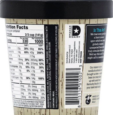 Steves Ice Cream Small Batch Bourbon Vanilla - 1 Pint - Image 3