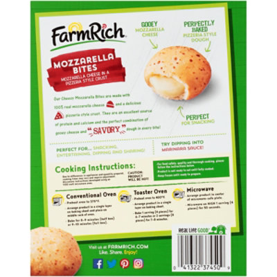 Farm Rich Snacks Mozzarella Bites In A Pizzeria Style Crust - 19.2 Oz - Image 6