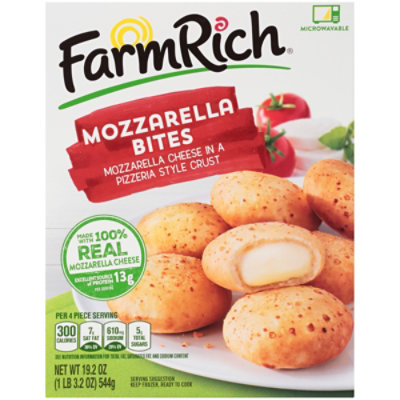 Farm Rich Snacks Mozzarella Bites In A Pizzeria Style Crust - 19.2 Oz - Image 2