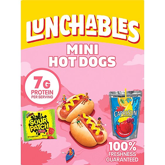 Lunchables Mini Hot Dogs Meal Kit with Capri Sun Drink & Sour Patch Kids Candy Box - 9.3 Oz