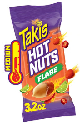 Takis Hot Nuts Flare Chili Pepper & Lime Peanuts - 3.2 Oz - Image 1