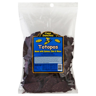 Casa Sanchez Foods Tortilla Chips Totopos Blue Corn - 14 Oz