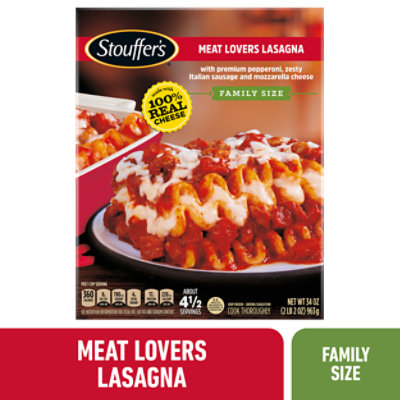 Stouffers Family Size Meat Lovers Lasagna Frozen Meal - 34 Oz