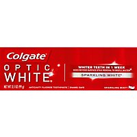 Colgate Optic White Toothpaste Anticavity Fluoride Sparkling Mint - 3.5 Oz - Image 2