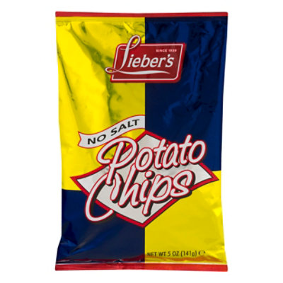 Liebers No Salt Potato Chips - 5 Oz - Image 1