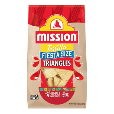 Mission Triangle White Corn Tortilla Chips - 18 Oz - Image 1