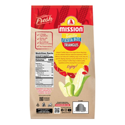 Mission Triangle White Corn Tortilla Chips - 18 Oz - Image 2