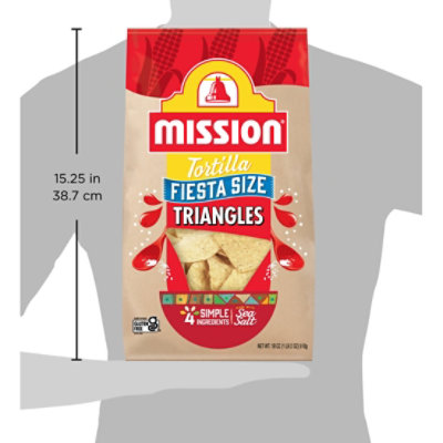 Mission Triangle White Corn Tortilla Chips - 18 Oz - Image 5