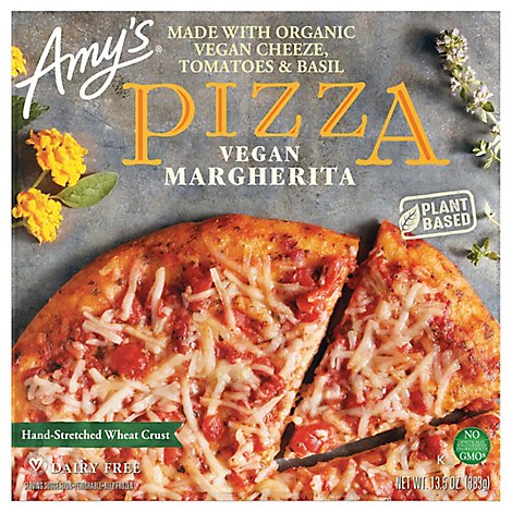 Amys Pizza Margherita Vegan Frozen - 13.5 Oz