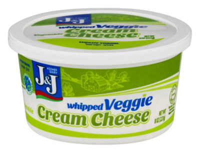 J&J Cream Cheese Whipped Vegetable - 8 Oz