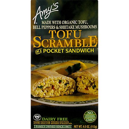Amys Pocket Sandwich Tofu Scramble - 4 Oz - Image 1