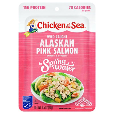Chicken of the Sea Wild Caught Alaskan Pink Salmon in Spring Water Packet - 2.5 Oz