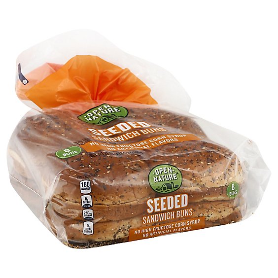 Open Nature Sandwich Buns Seeded - 21 Oz