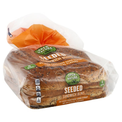 Open Nature Sandwich Buns Seeded - 21 Oz