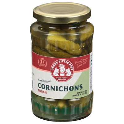 Les Trois Petits Cochons Gherkins Sour Baby Cornichons - 12.4 Oz - Image 3