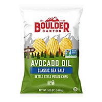 Boulder Canyon Authentic Foods Potato Chips Avocado Oil Canyon Cut Sea Salt - 5.25 Oz - Image 2