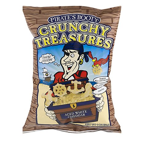 Pirates Booty Rice and Corn Puffs Baked Treasures - 4 Oz