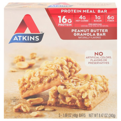 Atkins Advantage Bar Peanut Butter Granola - 5-1.7 Oz - Image 3