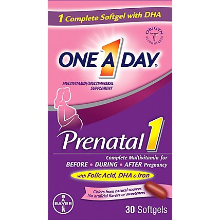 One A Day Multivitamin Womens Prenatal 1 Pill - 30 Count - Image 2