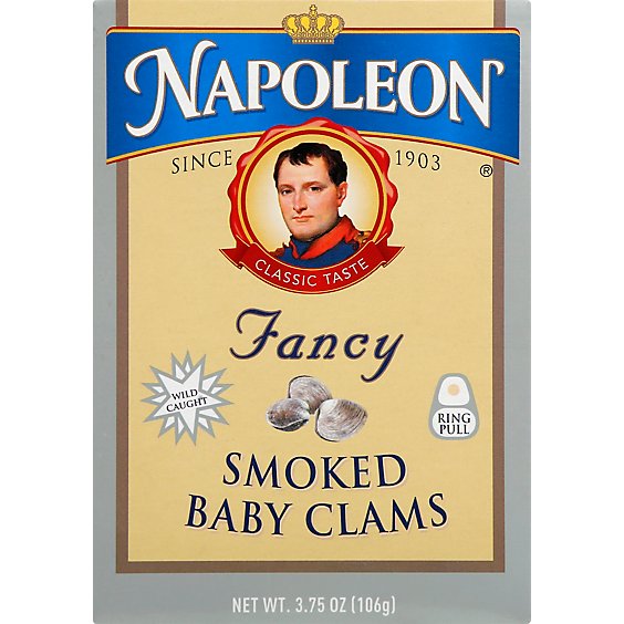 Napoleon Clams Baby Smoked Fancy -3.75 Oz
