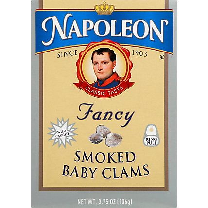 Napoleon Clams Baby Smoked Fancy -3.75 Oz - Image 1