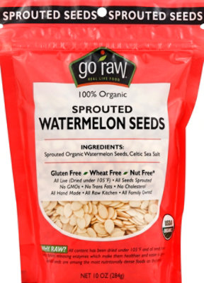 Go Raw 100% Organic Sprouted Watermelon Seeds - 10 Oz - Image 2