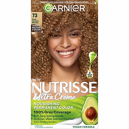 Garnier Nutrisse 73 Dark Golden Blonde Honey Dip Nourishing Hair Color  Creme Kit - Each - Carrs
