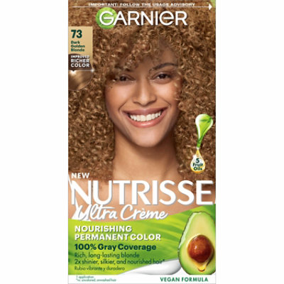 Gør gulvet rent Retningslinier hjemmelevering Garnier Nutrisse 73 Dark Golden Blonde Honey Dip Nourishing Hair Color  Creme Kit - Each - Safeway