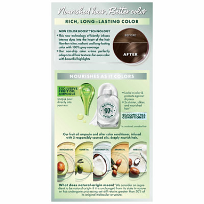 Garnier Nutrisse 51 Medium Ash Brown Cool Tea Nourishing Hair Color Creme Kit - Each - Image 3