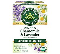 Traditional Medicinals Organic Chamomile with Lavender Herbal Tea Bags - 16 Count