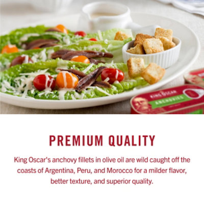 King Oscar Anchovies Flat Fillets in Olive Oil Omega-3 - 2 Oz - Image 6
