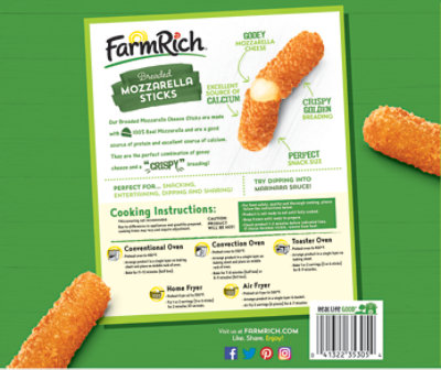 Farm Rich Snacks Breaded Mozzarella Sticks - 52 Oz - Image 3