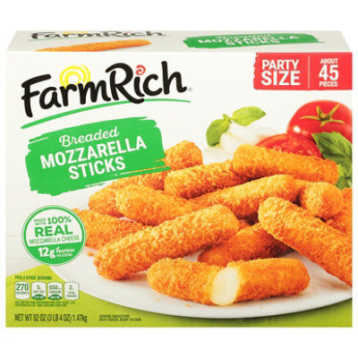 Farm Rich Snacks Breaded Mozzarella Sticks - 52 Oz