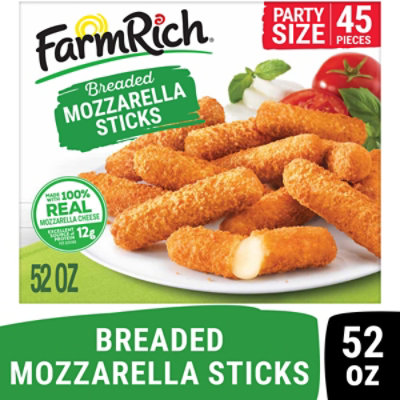 Farm Rich Snacks Breaded Mozzarella Sticks - 52 Oz