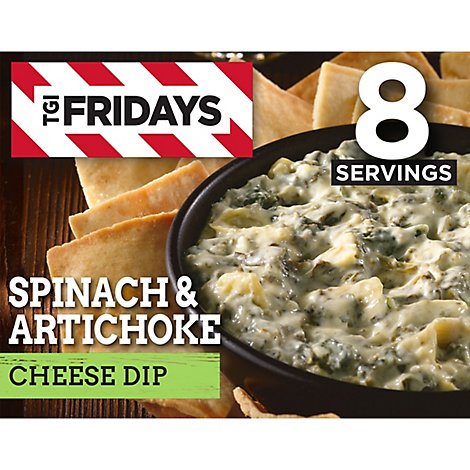 T.G.I. Fridays Frozen Appetizers Spinach & Artichoke Cheese Dip - 8 Oz