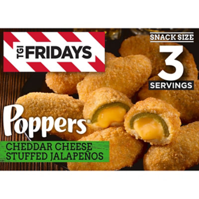 TGI Fridays Cheddar Cheese Stuffed Jalapeno Poppers - 8 Oz - Image 1