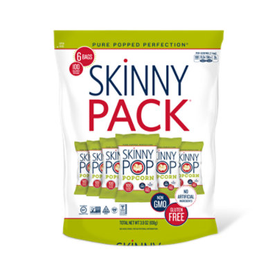 SKINNY POP 100 Calorie Popcorn Snack, 0.65 oz, 28 Count