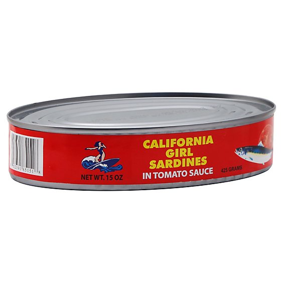 California Girl Sardines in Tomato Sauce - 15 Oz