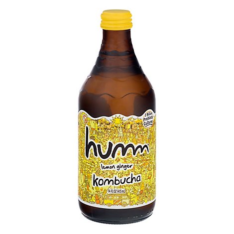 Humm Kombucha Organic Lemon Ginger - 14 Fl. Oz.