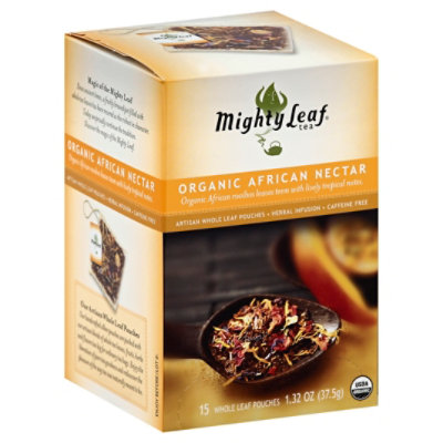 Mighty Leaf Tea Organic Herbal Infusion Caffeine Free African Nectar 15 Count - 1.32 Oz