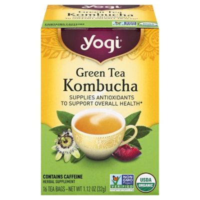Yogi Herbal Supplement Tea Green Tea Kombucha 16 Count - 1.12 Oz - Image 2