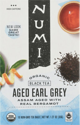 Numi Organic Black Tea Aged Earl Grey 18 Count - 1.27 Oz - Image 2
