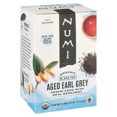 Numi Organic Black Tea Aged Earl Grey 18 Count - 1.27 Oz