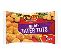 Ore-Ida Golden Tater Tots Seasoned Shredded Frozen Potatoes Value Size Bag - 5 Lb