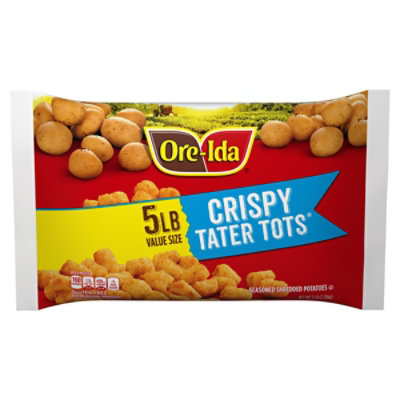 Ore-Ida Potatoes Shredded Tater Tots Seasoned Family Size - 5 Lb