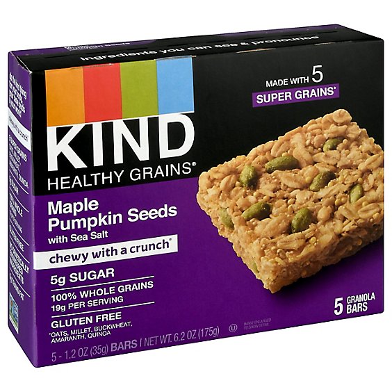 KIND Healthy Grains Granola Bars Maple Pumpkin Seeds with Sea Salt - 5-1.2 Oz