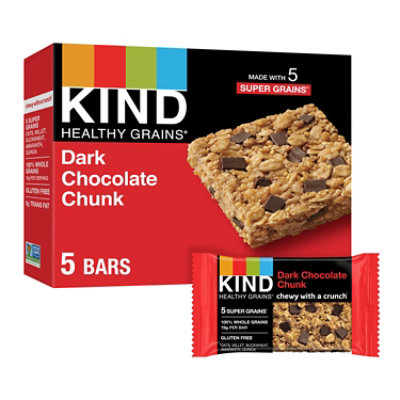 KIND Healthy Grains Granola Bars Dark Chocolate Chunk - 5-1.2 Oz - Image 1