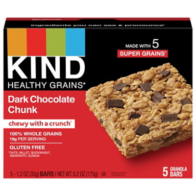 KIND Healthy Grains Granola Bars Dark Chocolate Chunk - 5-1.2 Oz