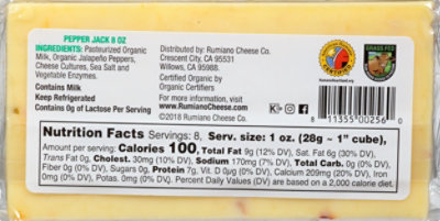 Rumiano Organic Pepper Jack Chunk - 8 Oz - Image 6